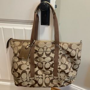 Coach travel tote bag